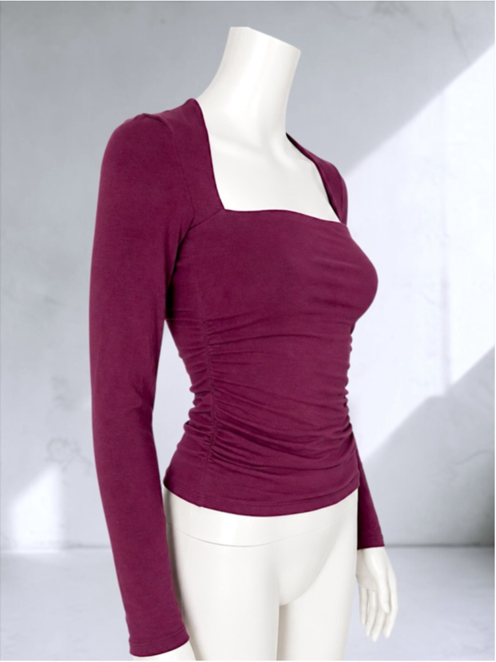 Abercrombie & Fitch SoftAF “Ava” Long-Sleeve Ruched Top – Size Small - Picture 7 of 10